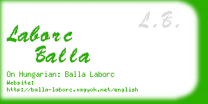 laborc balla business card